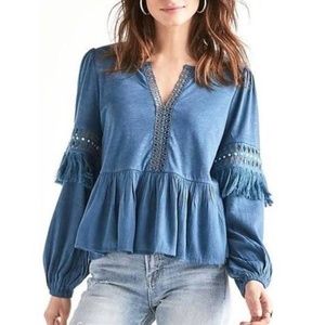 Lucky Brand Tops - NWT Lucky brand cutout lace peasant top Lucky Brand Tops - NWT Lucky brand cutout lace peasant top